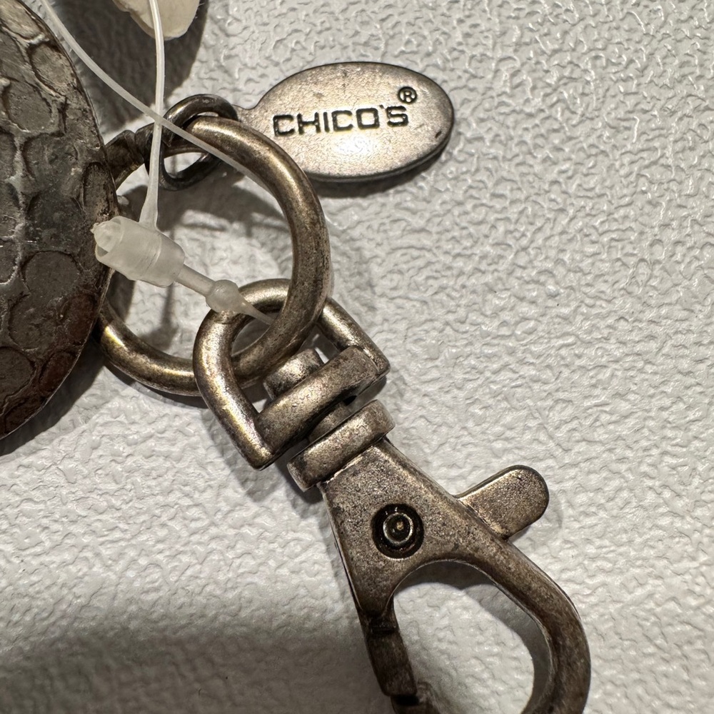 Vtg Chico’s Keys Chain Belt Silver - Picture 9 of 13